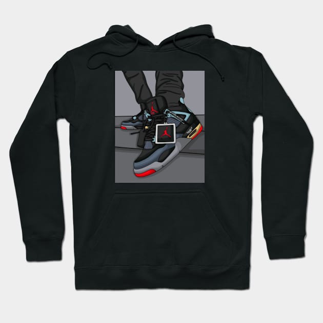 My kicks retro4 black Hoodie by rajibdeje@gmail.com